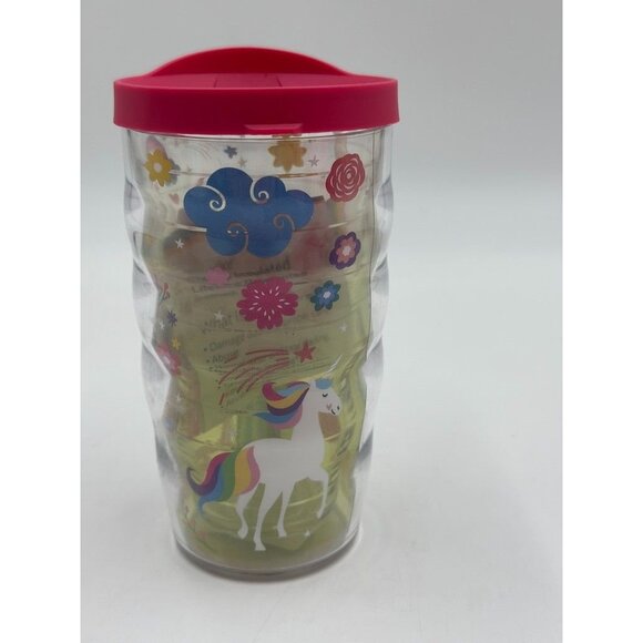 Tervis Kids Wavy 10 ounce tumbler Unicorn Believe in Your Dreams Pink Lid - Picture 6 of 9